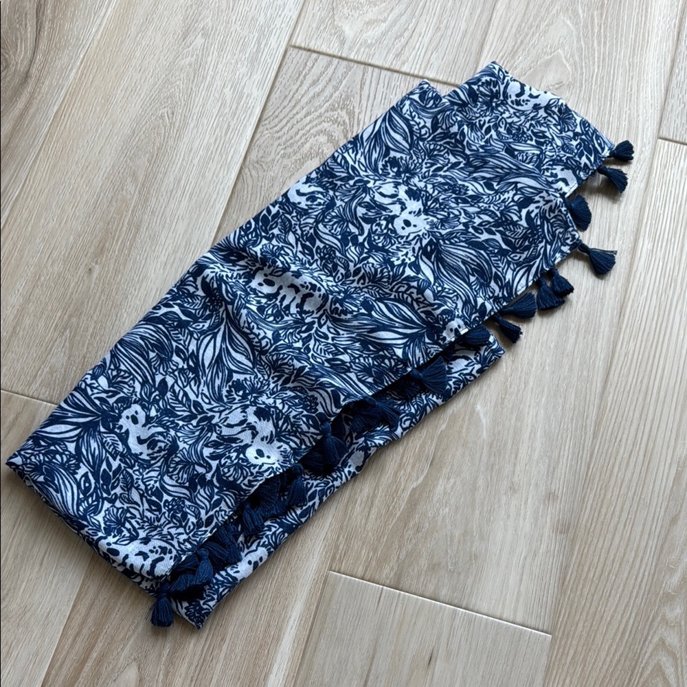 Lilly Pulitzer Navy and White Koala Scarf